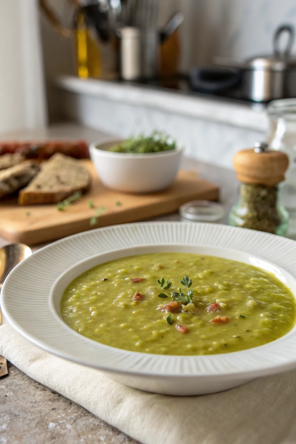 A delicious plate of Split Pea Soup