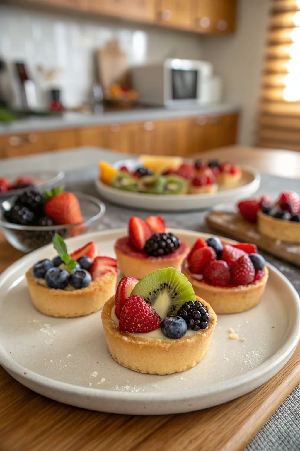 A delicious plate of Mini Fruit Tarts