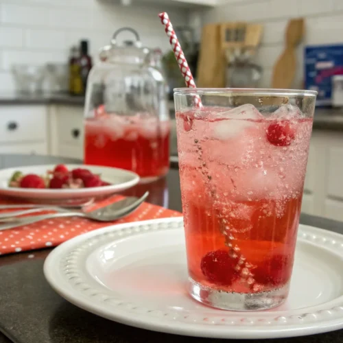 A delicious plate of Shirley Temple Party Punch