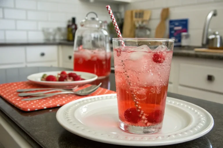 A delicious plate of Shirley Temple Party Punch