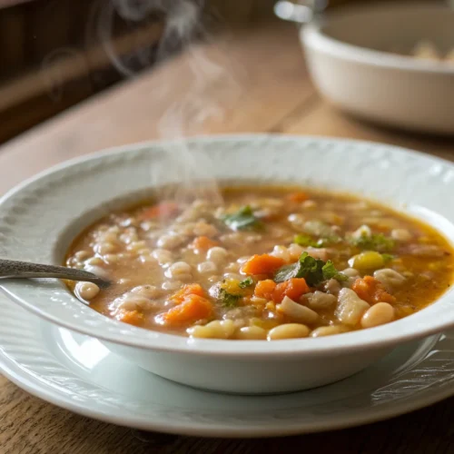 A delicious plate of White Bean Soup