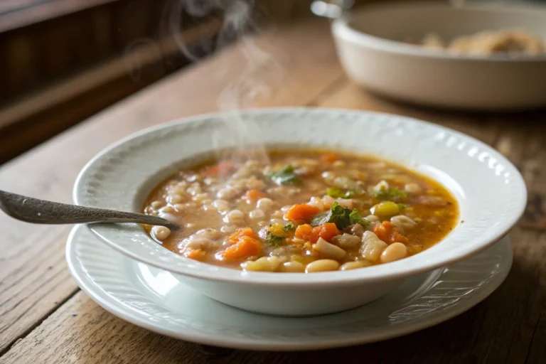 A delicious plate of White Bean Soup