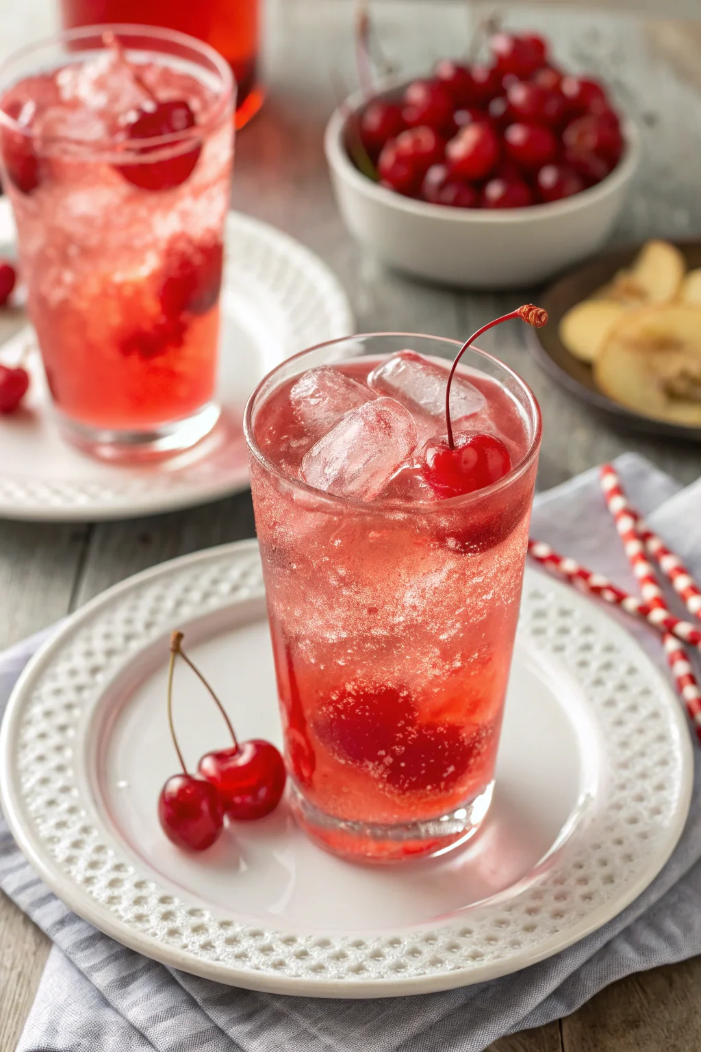 A delicious plate of Shirley Temple Party Punch