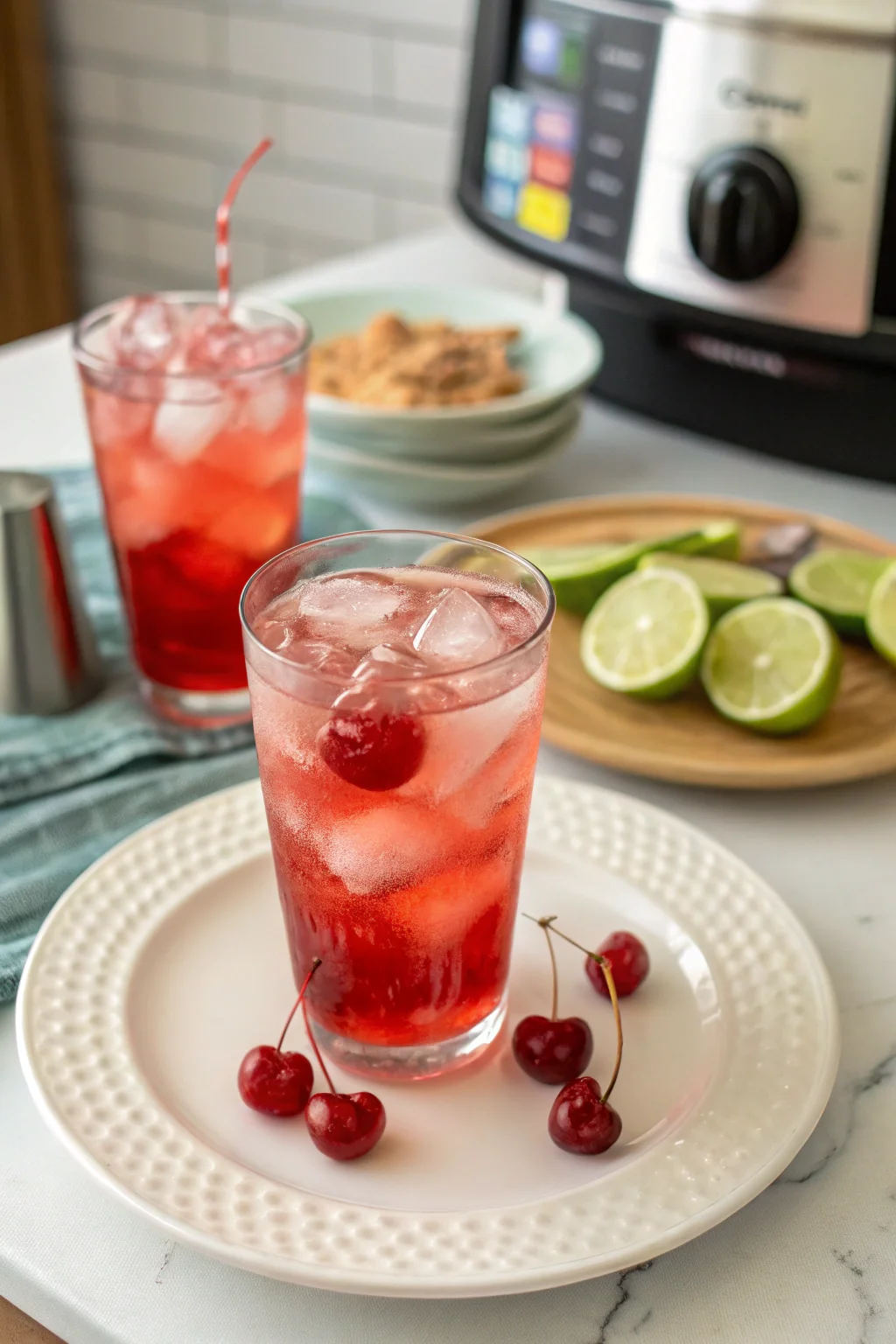 A delicious plate of Copycat Sonic Cherry Limeade