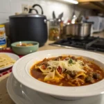 A delicious plate of Lasagna Soup Recipe
