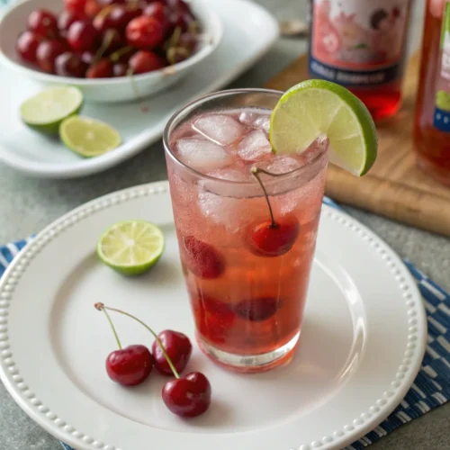 A delicious plate of Copycat Sonic Cherry Limeade