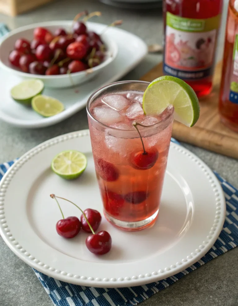 A delicious plate of Copycat Sonic Cherry Limeade