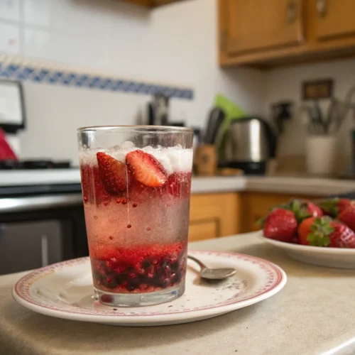 A delicious plate of Strawberry Dirty Sprite