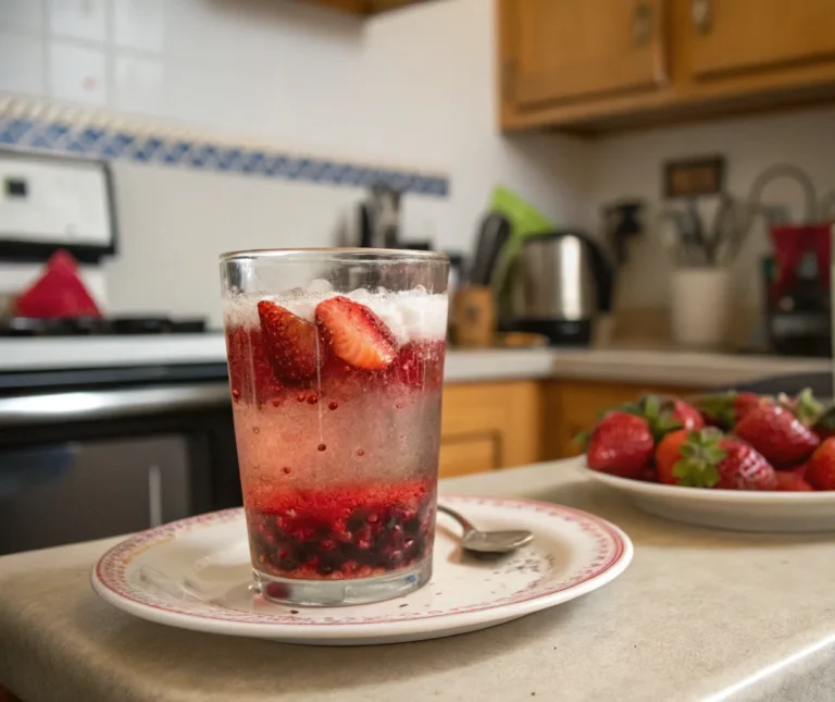 A delicious plate of Strawberry Dirty Sprite