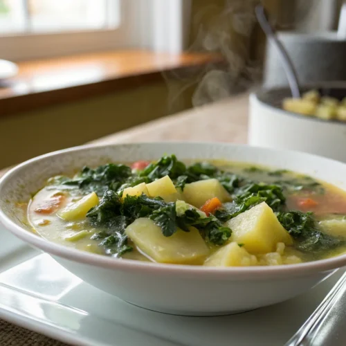 A delicious plate of Potato Kale Soup