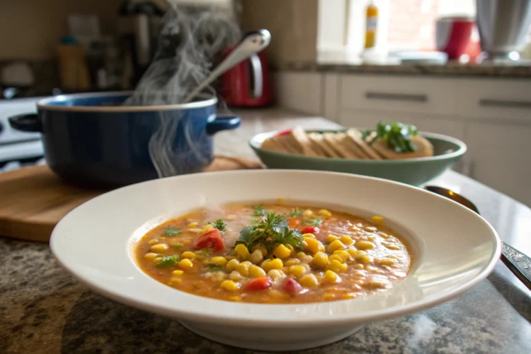 A delicious plate of Mexican Street Corn Soup