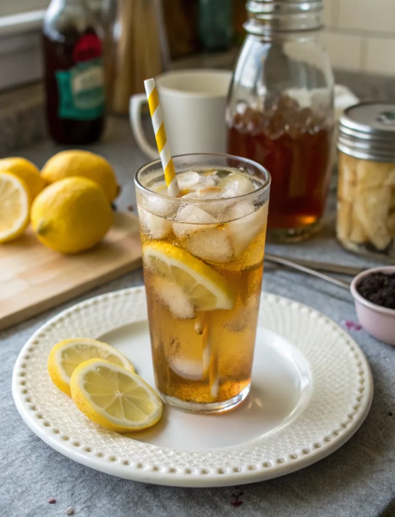 A delicious plate of Lemon Vanilla Iced Tea