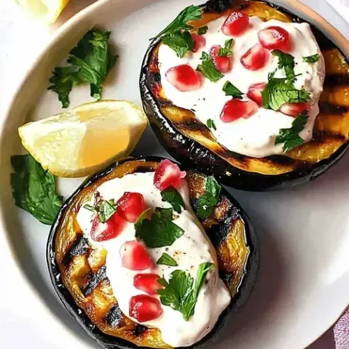 Grilled Eggplant with Yoghurt Sauce