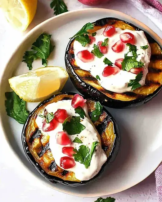 Grilled Eggplant with Yoghurt Sauce