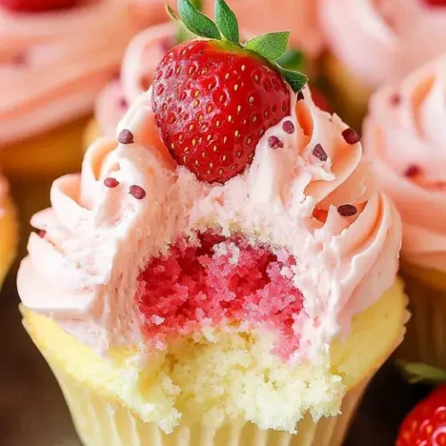 Strawberry Cream Cupcake
