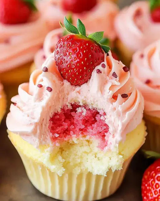 Strawberry Cream Cupcake
