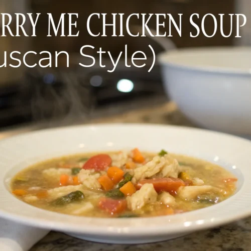 A delicious plate of Marry Me Chicken Soup (Tuscan Style)
