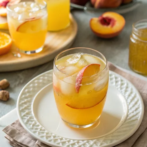 A delicious plate of Peach Lemonade