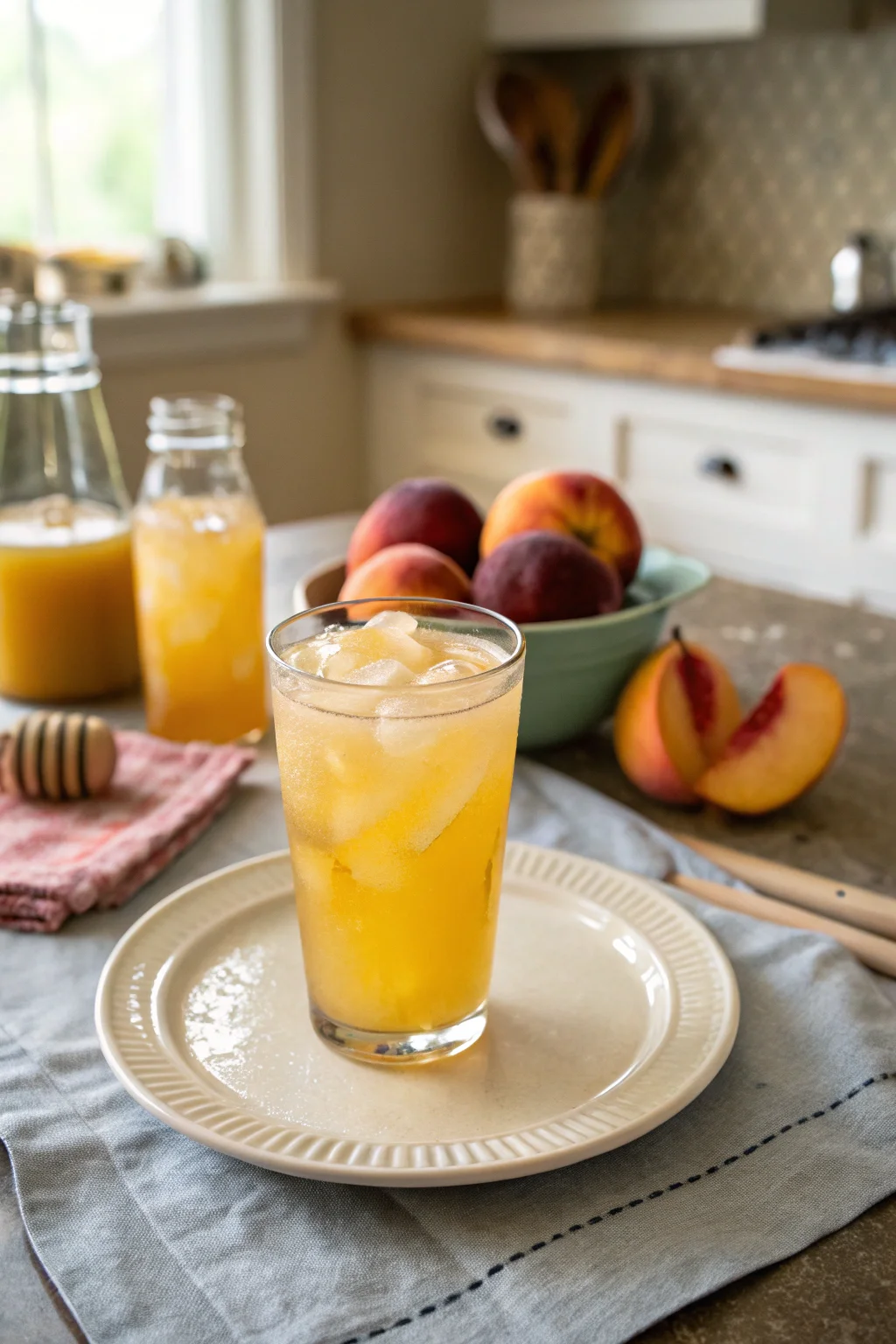 A delicious plate of Peach Lemonade
