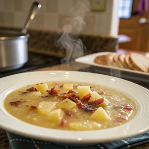A delicious plate of Baked Potato Soup