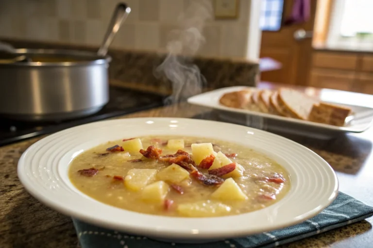 A delicious plate of Baked Potato Soup