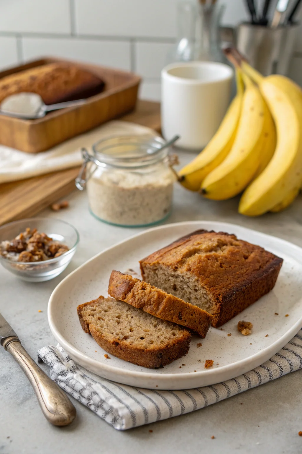 A delicious plate of bannan a bread recipe easy