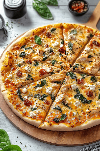 Herb Chicken Mediterranean Pizza