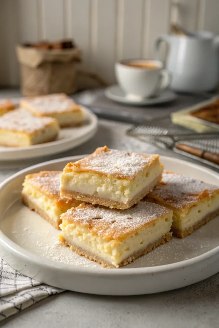 A delicious plate of Crescent Cheesecake Bars