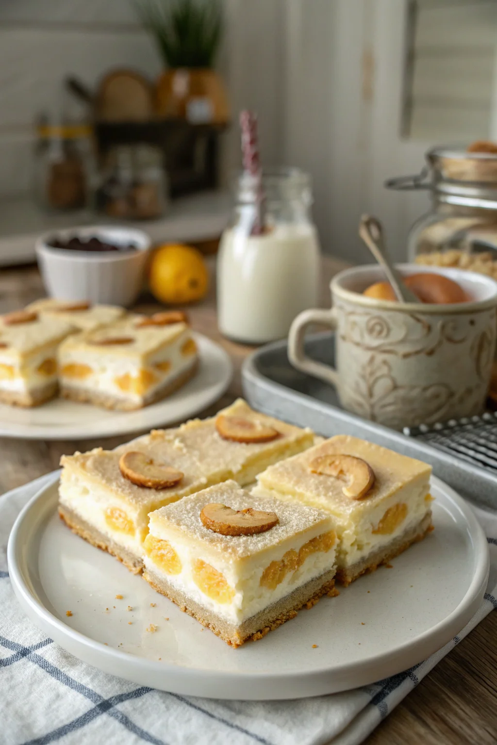 A delicious plate of Crescent Cheesecake Bars