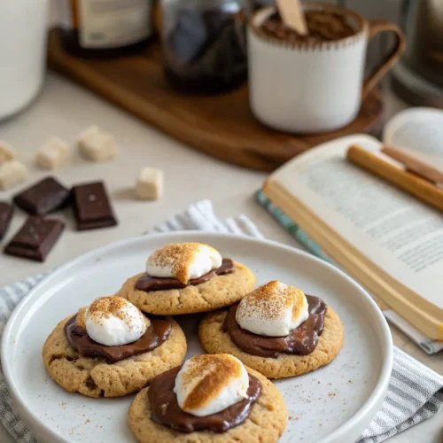 A delicious plate of S'mores Cookies Recipe
