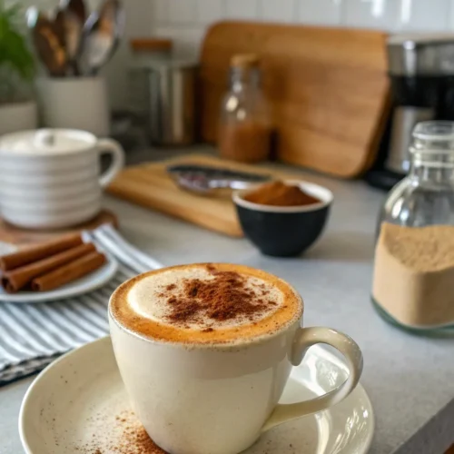A delicious plate of Cinnamon Dolce Latte
