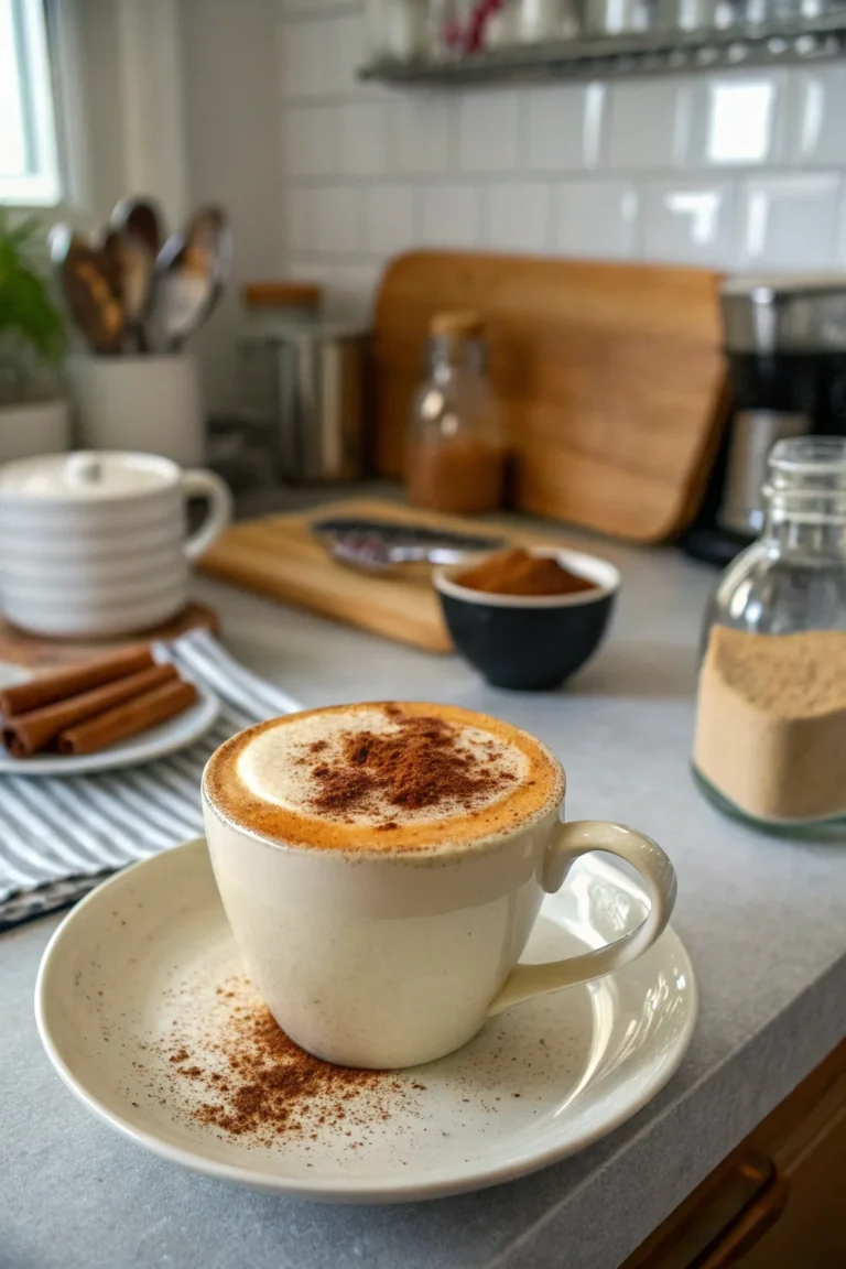 A delicious plate of Cinnamon Dolce Latte