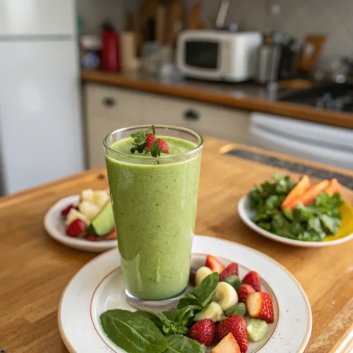 A delicious plate of Green Smoothie