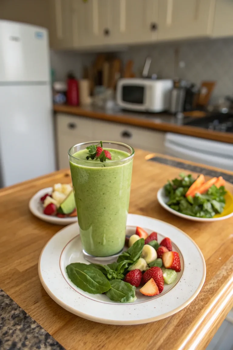 A delicious plate of Green Smoothie