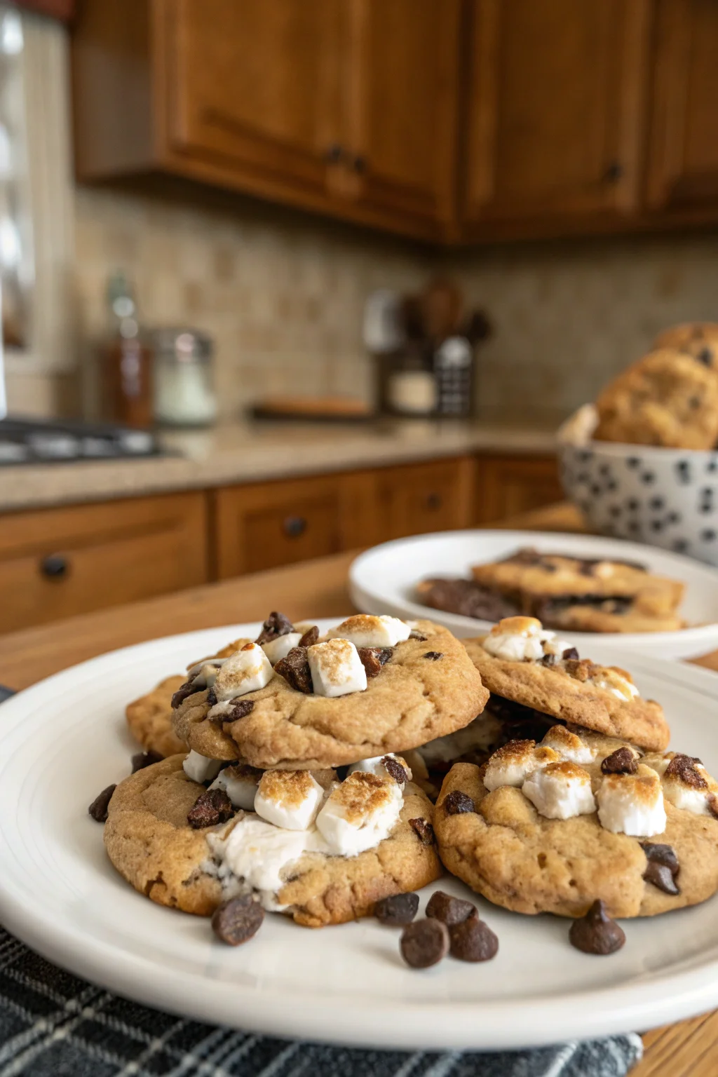 A delicious plate of S'mores Cookies Recipe