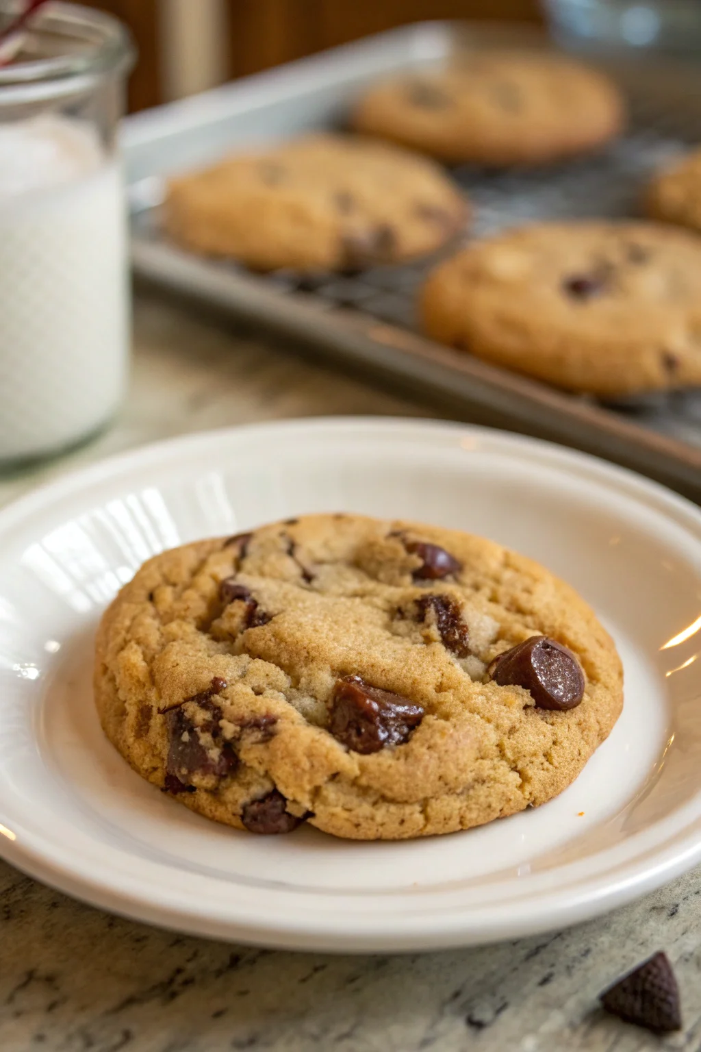A delicious plate of Chocolate Chip Cookie