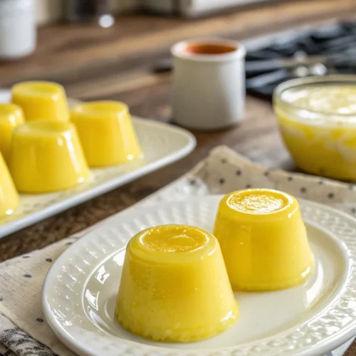 A delicious plate of Limoncello Pudding Shots