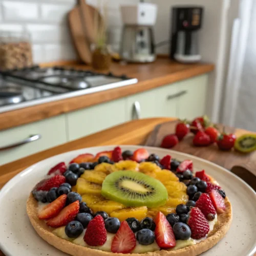 A delicious plate of Fruit Pizza