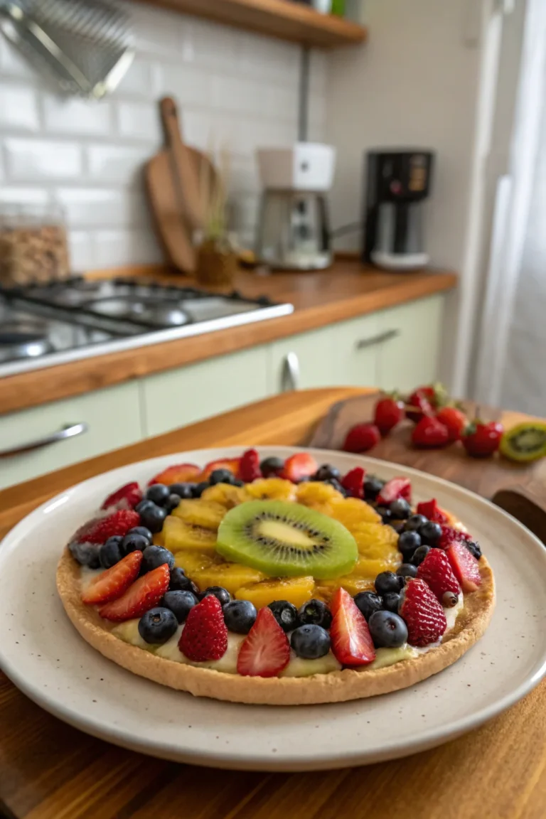 A delicious plate of Fruit Pizza