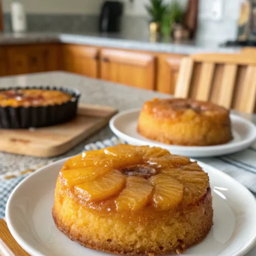 A delicious plate of Mini Pineapple Upside-down