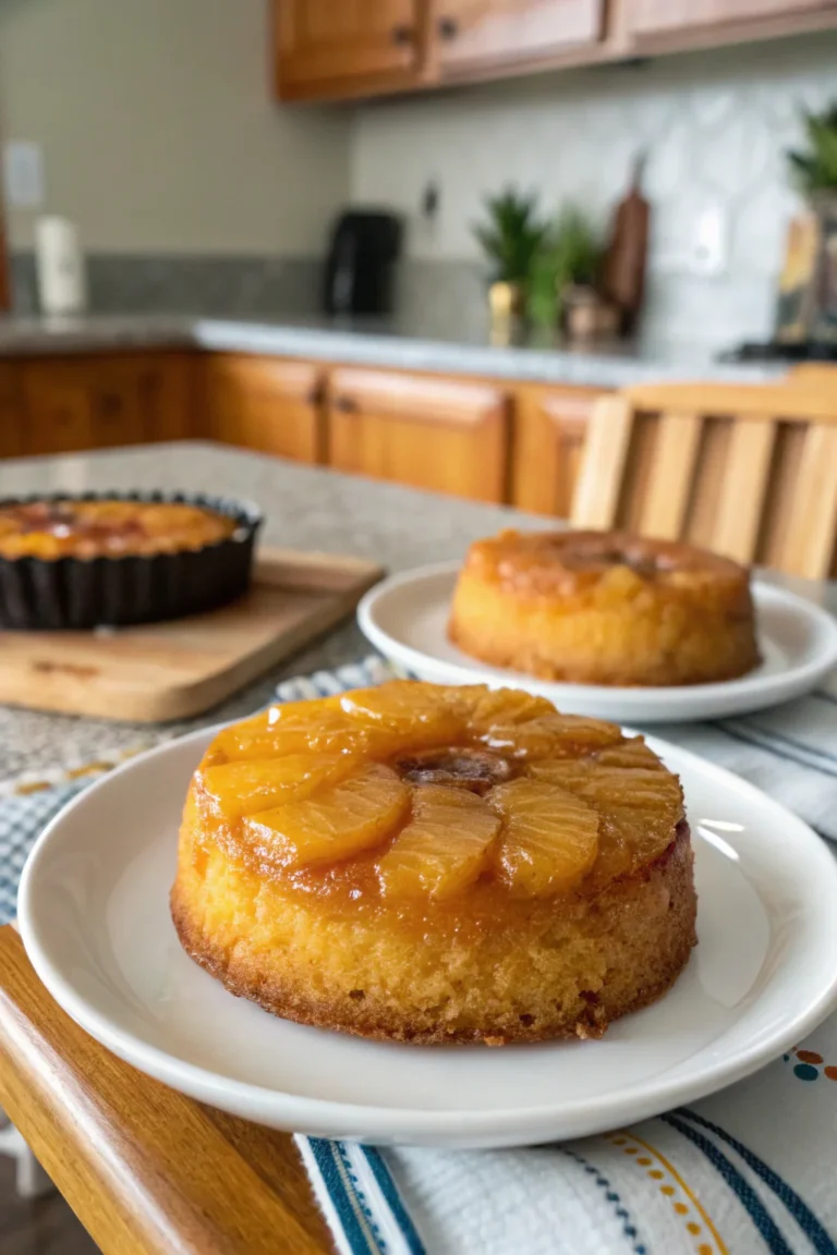 A delicious plate of Mini Pineapple Upside-down