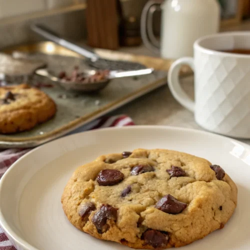 A delicious plate of Chocolate Chip Cookie