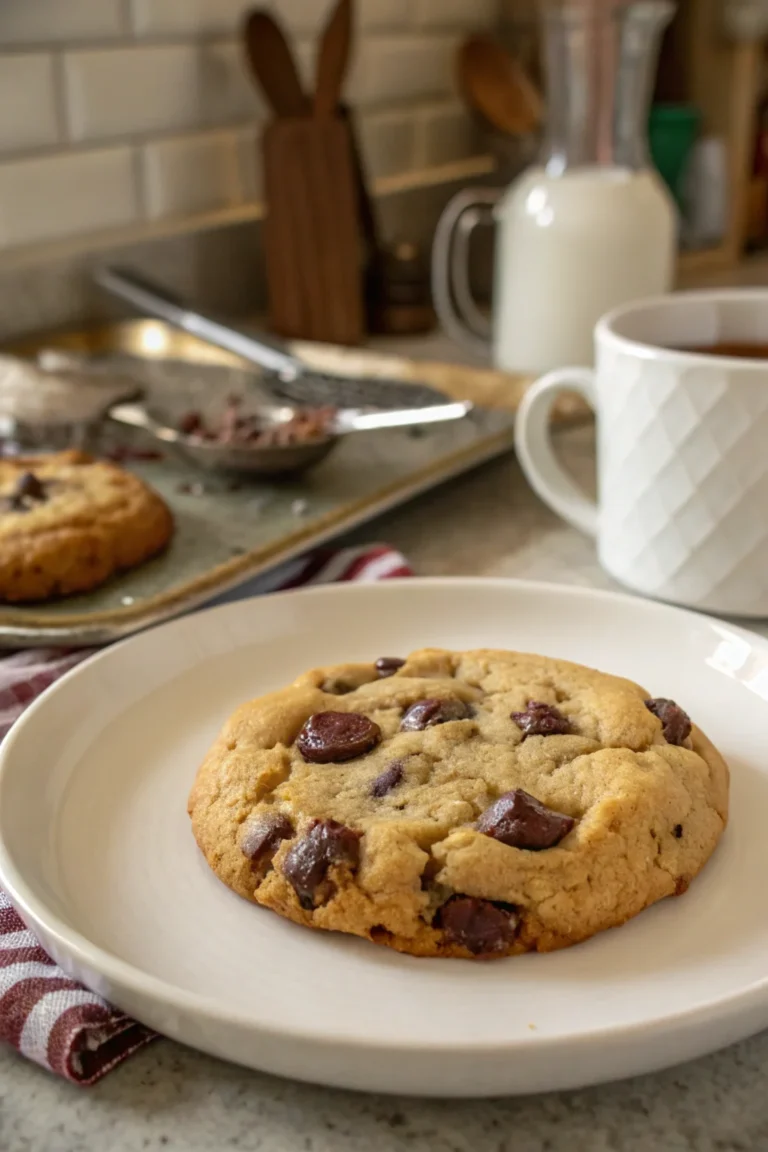 A delicious plate of Chocolate Chip Cookie