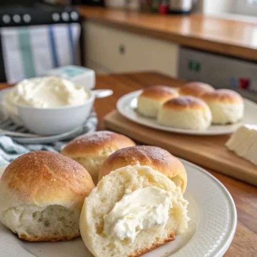A delicious plate of Cream Cheese Rolls