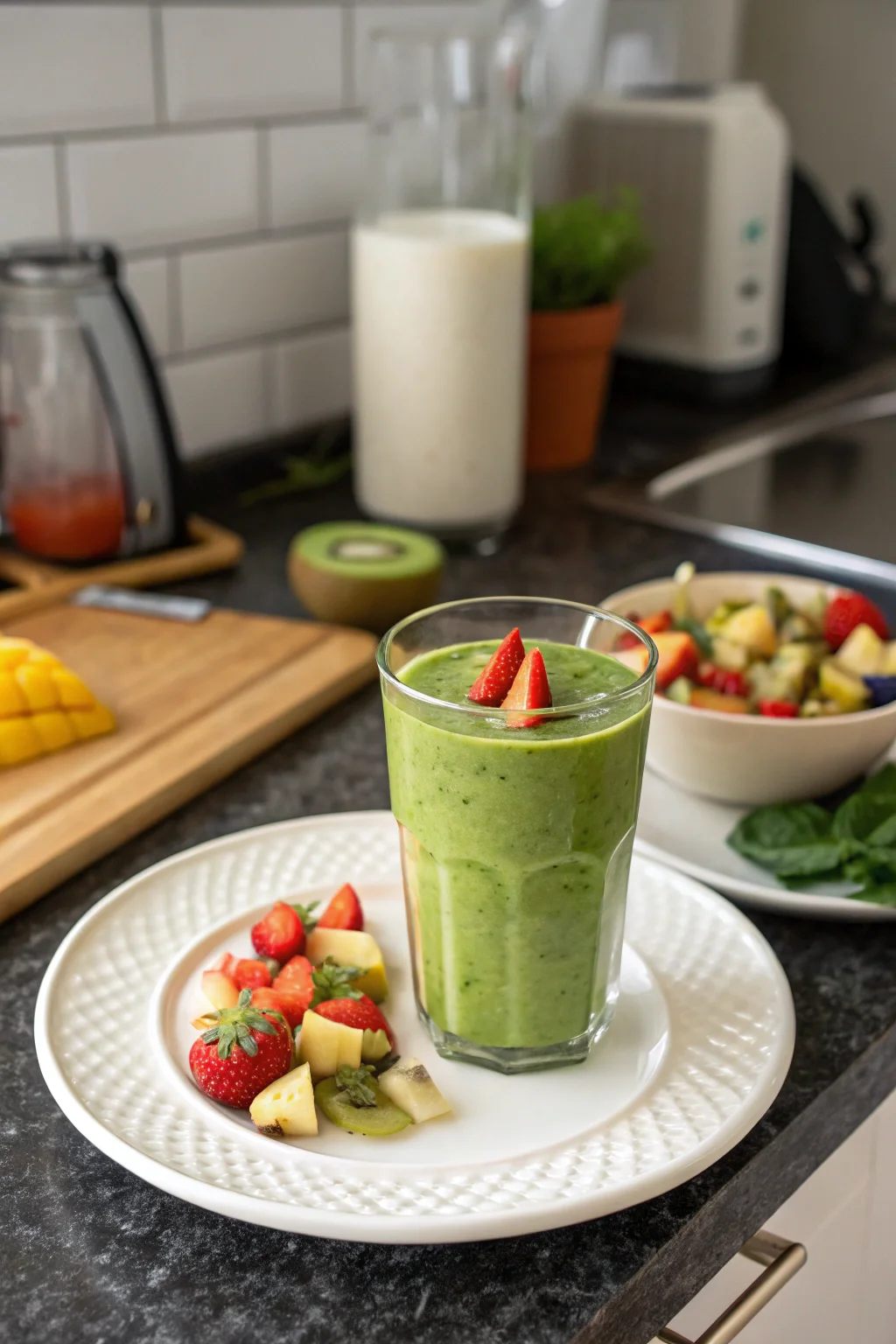 A delicious plate of Green Smoothie